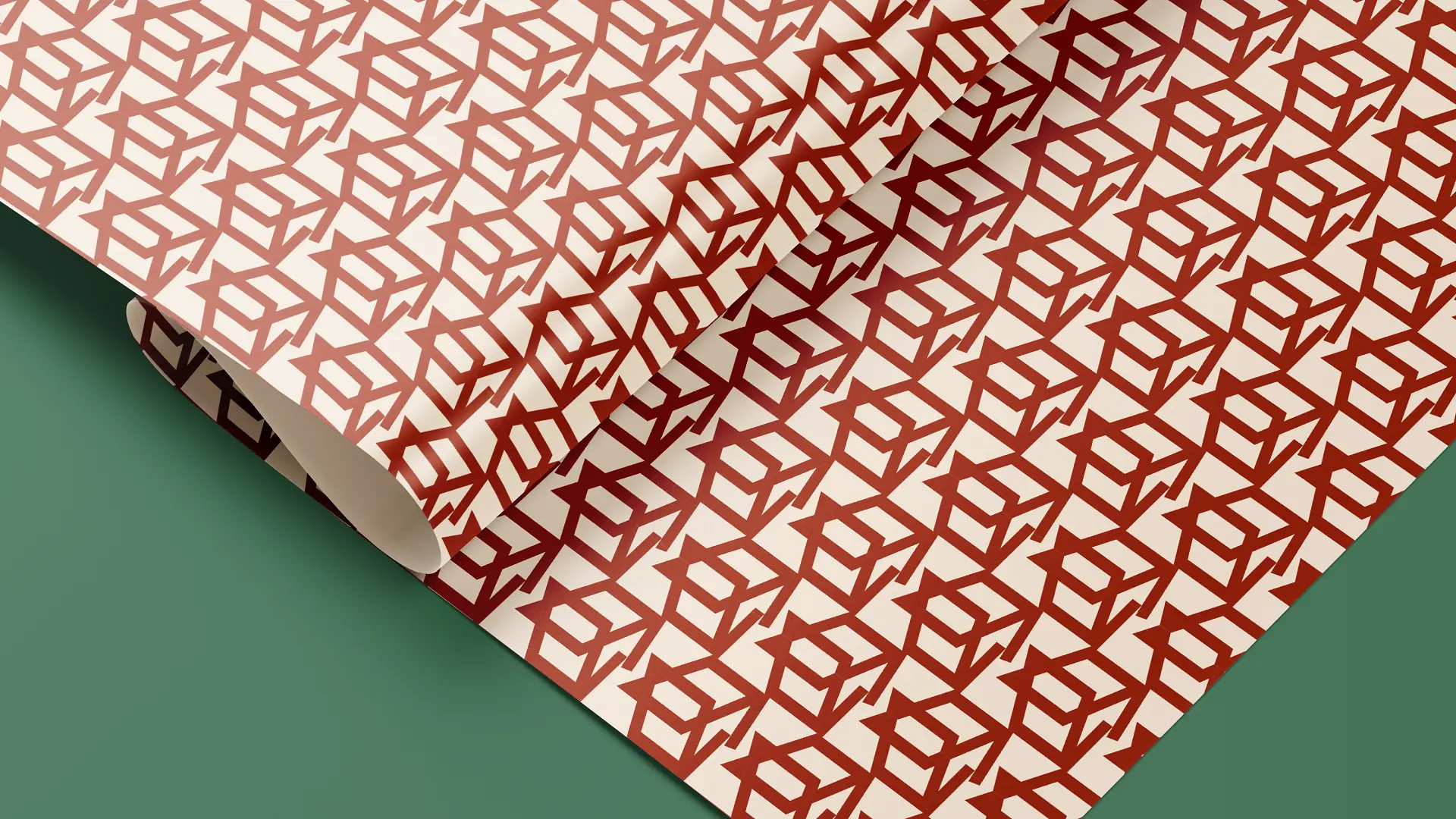 Book and Gate Pattern on Wrapping Paper