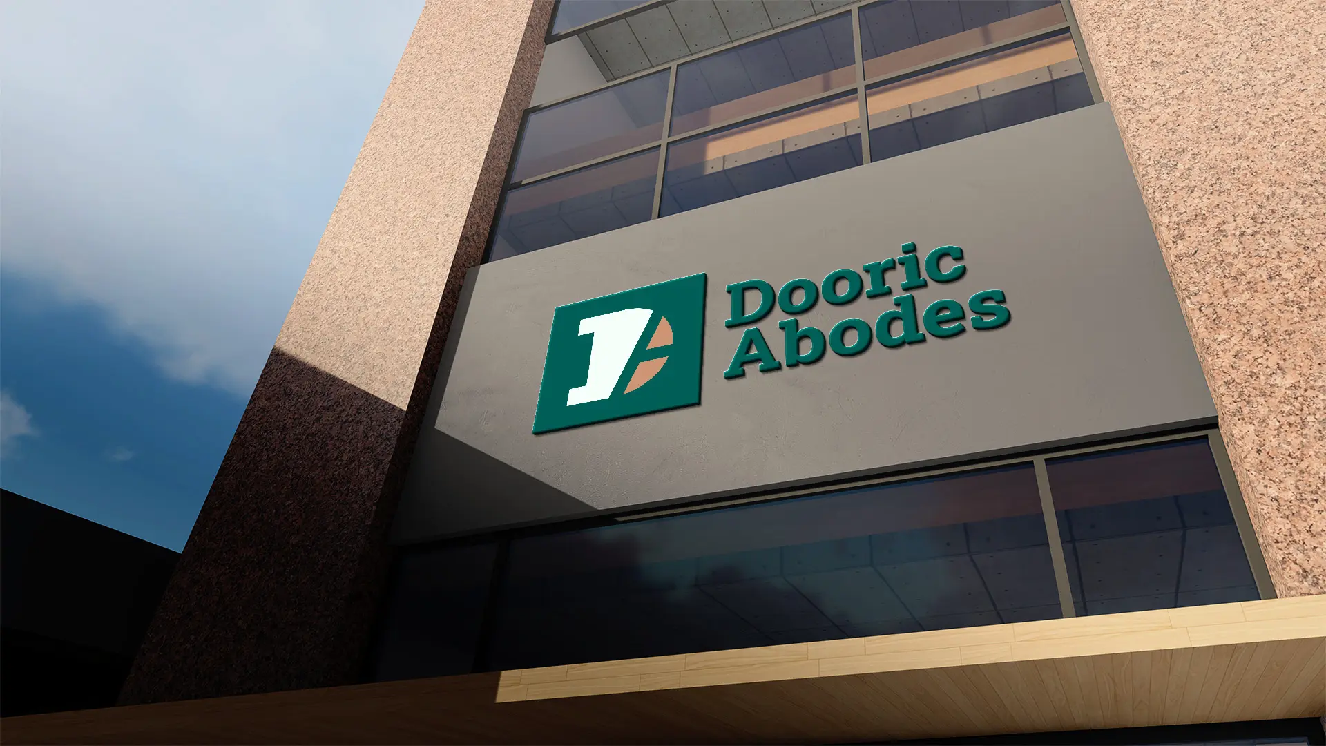 Dooric Abodes Logo on Office Building 2
