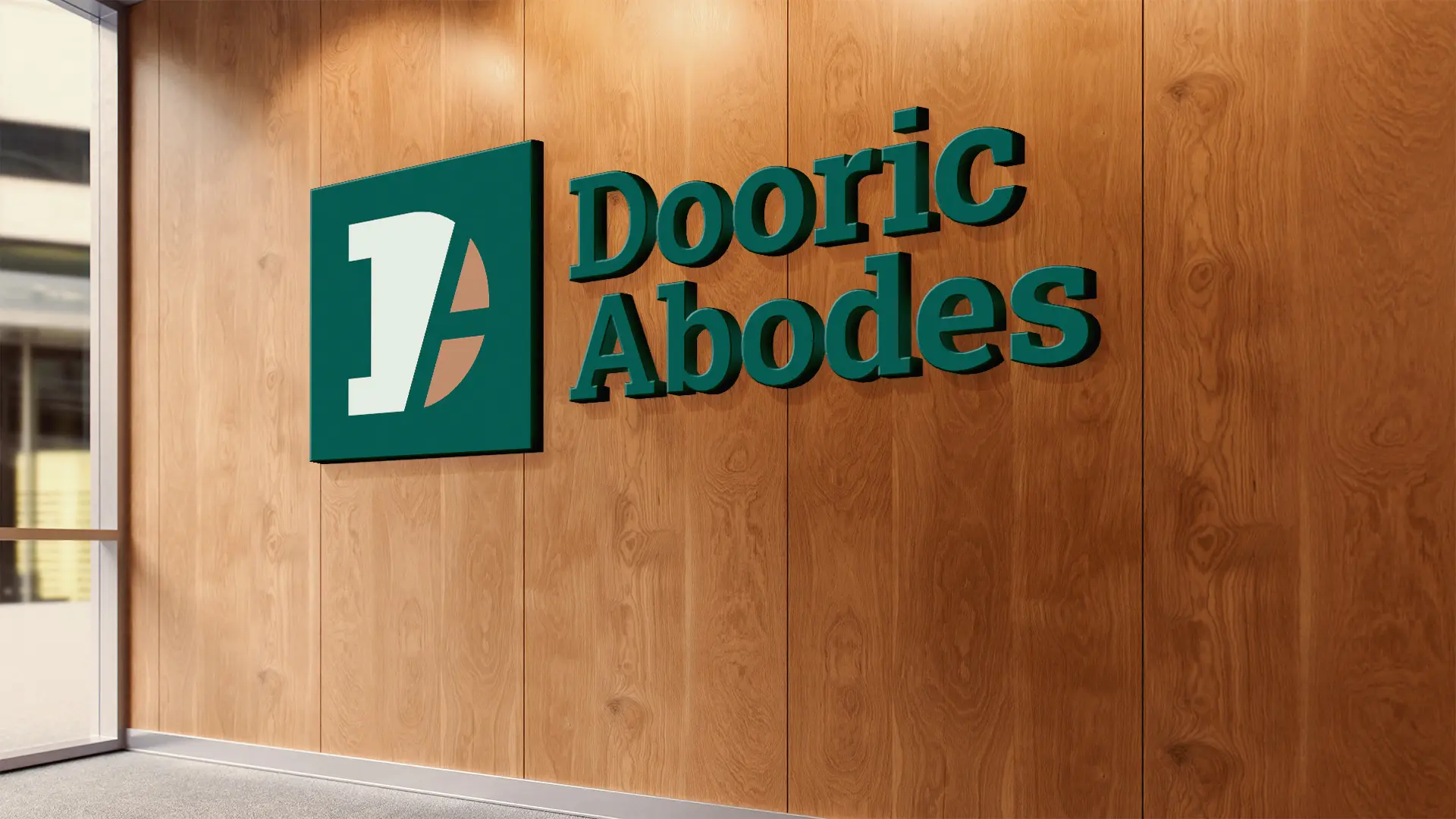 Dooric Abodes Logo on Office Wall