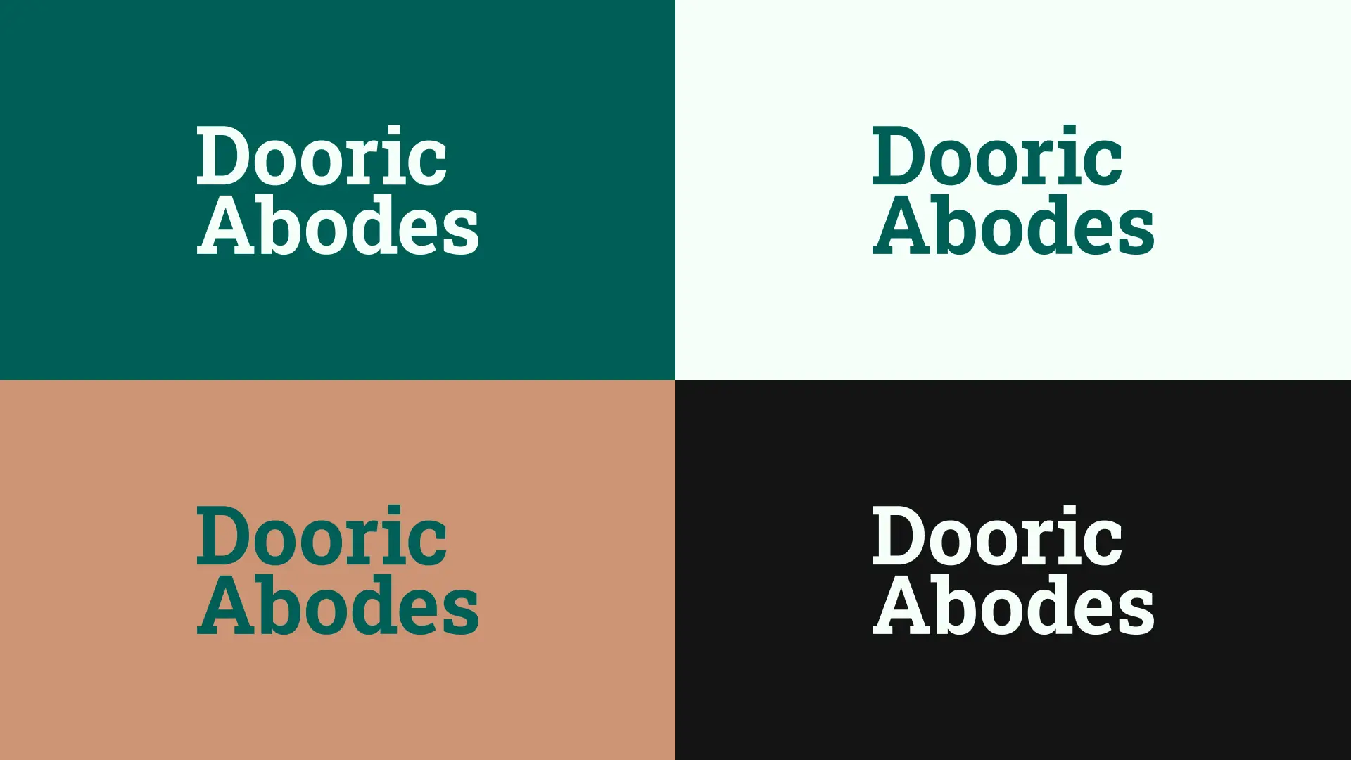 Dooric Abodes Logo Color Combinations