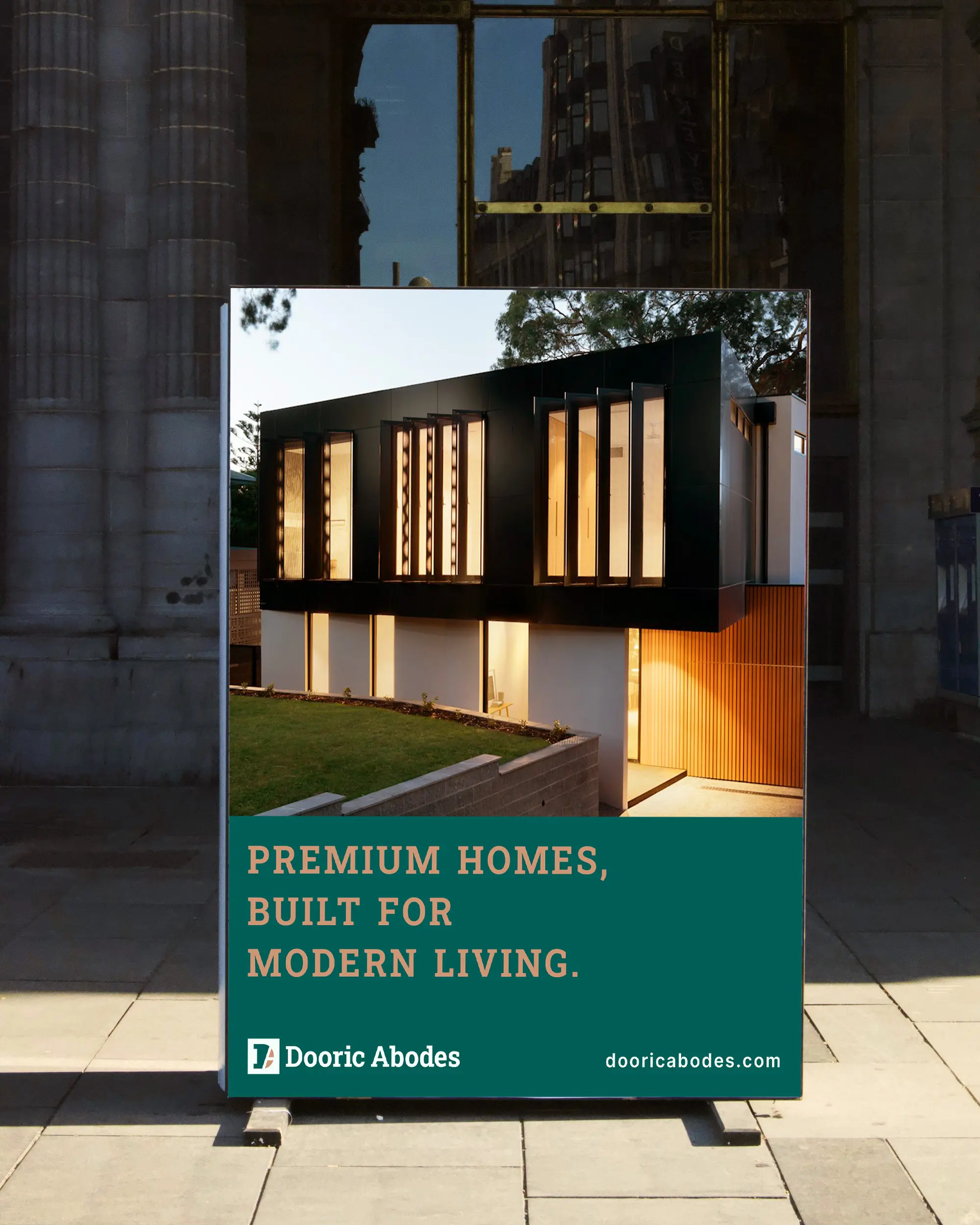 Dooric Abodes Standing Billboard on Street V3