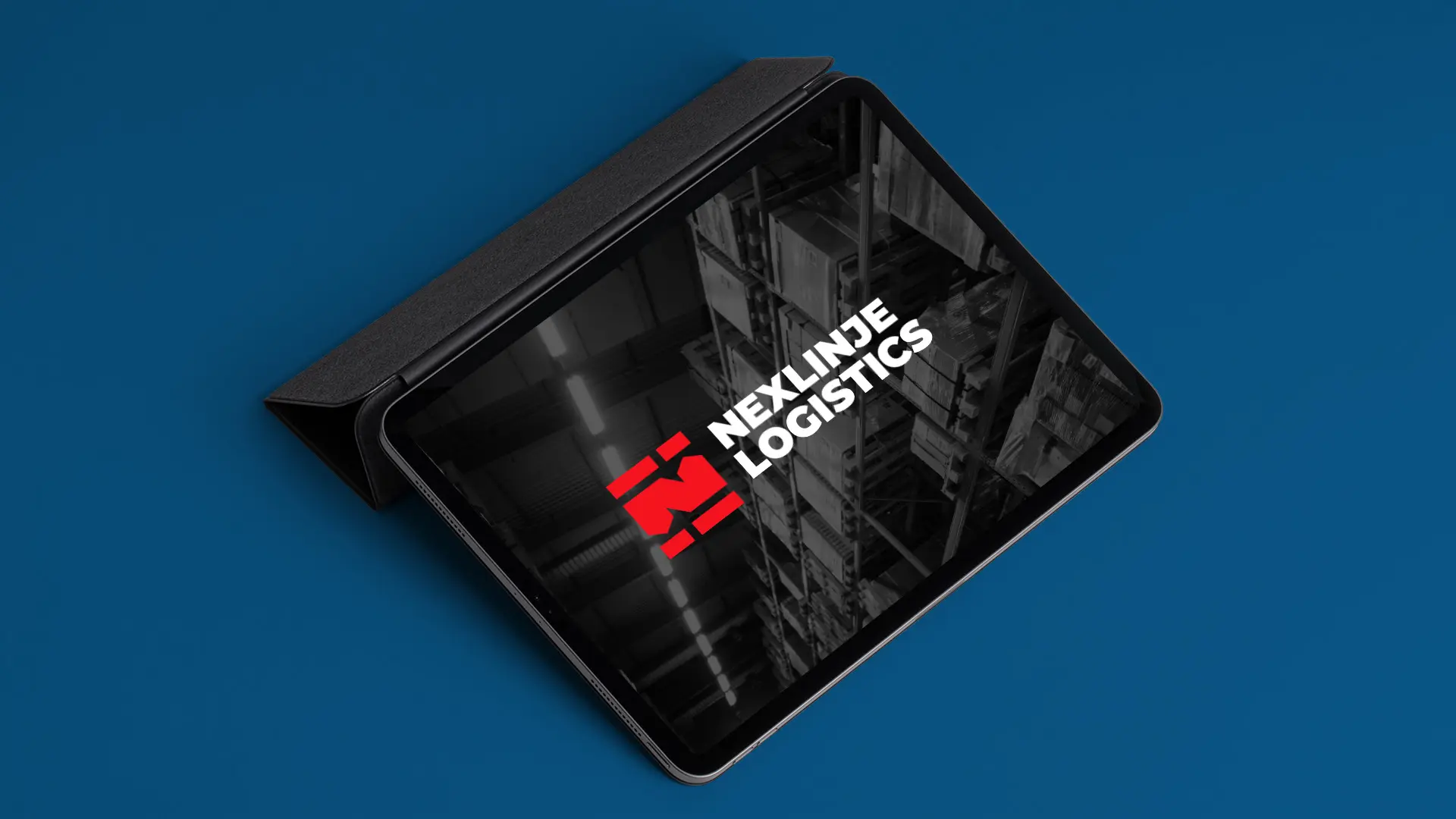 Nexlinje Logistics Logo on Ipad 2