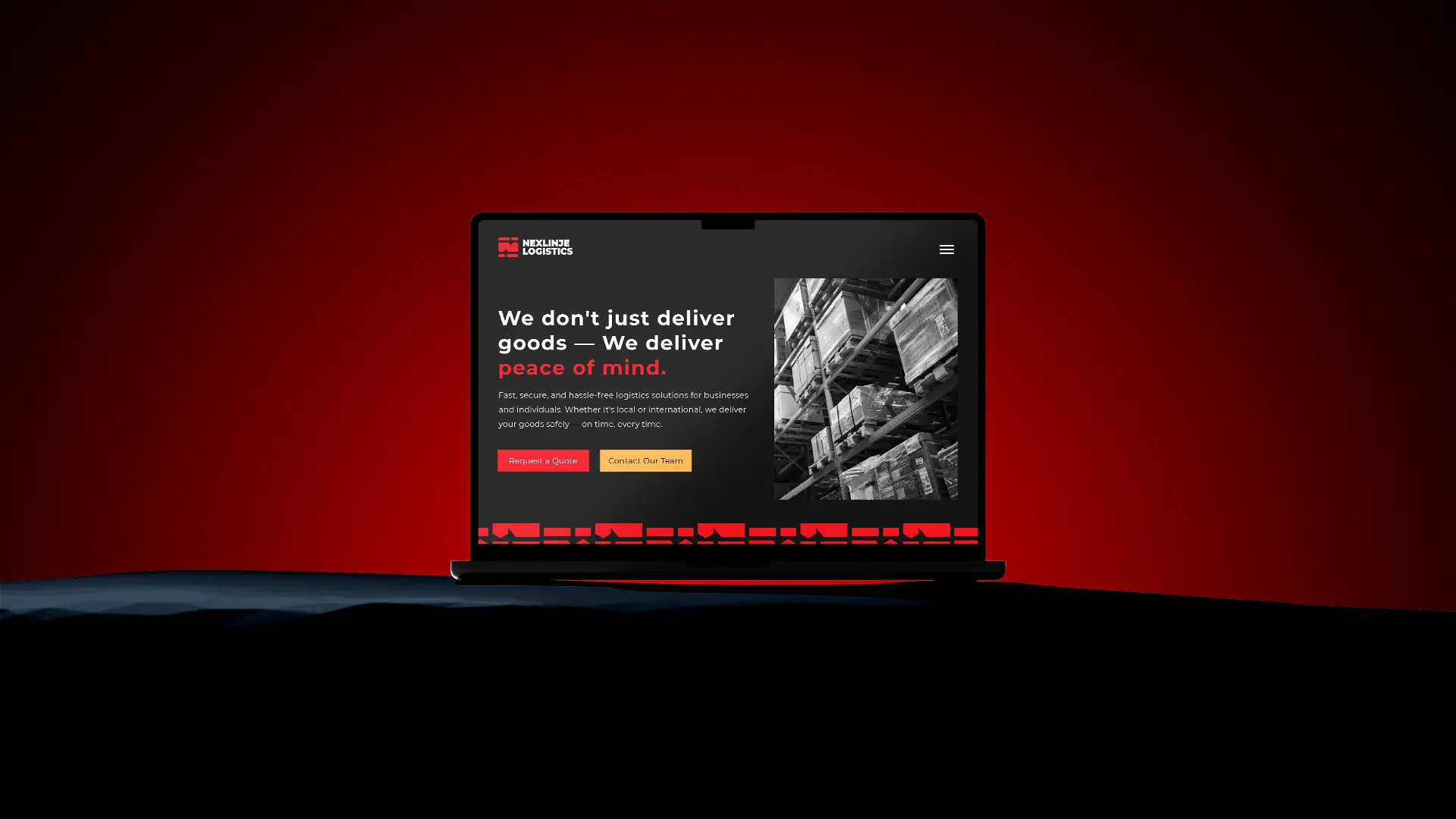 Nexlinje Logistics Logo on Website V3