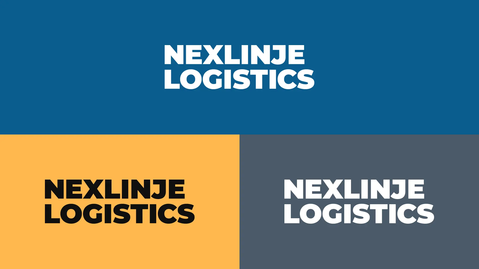 Nexlinje Logistics Logo Color Combinations Secondary