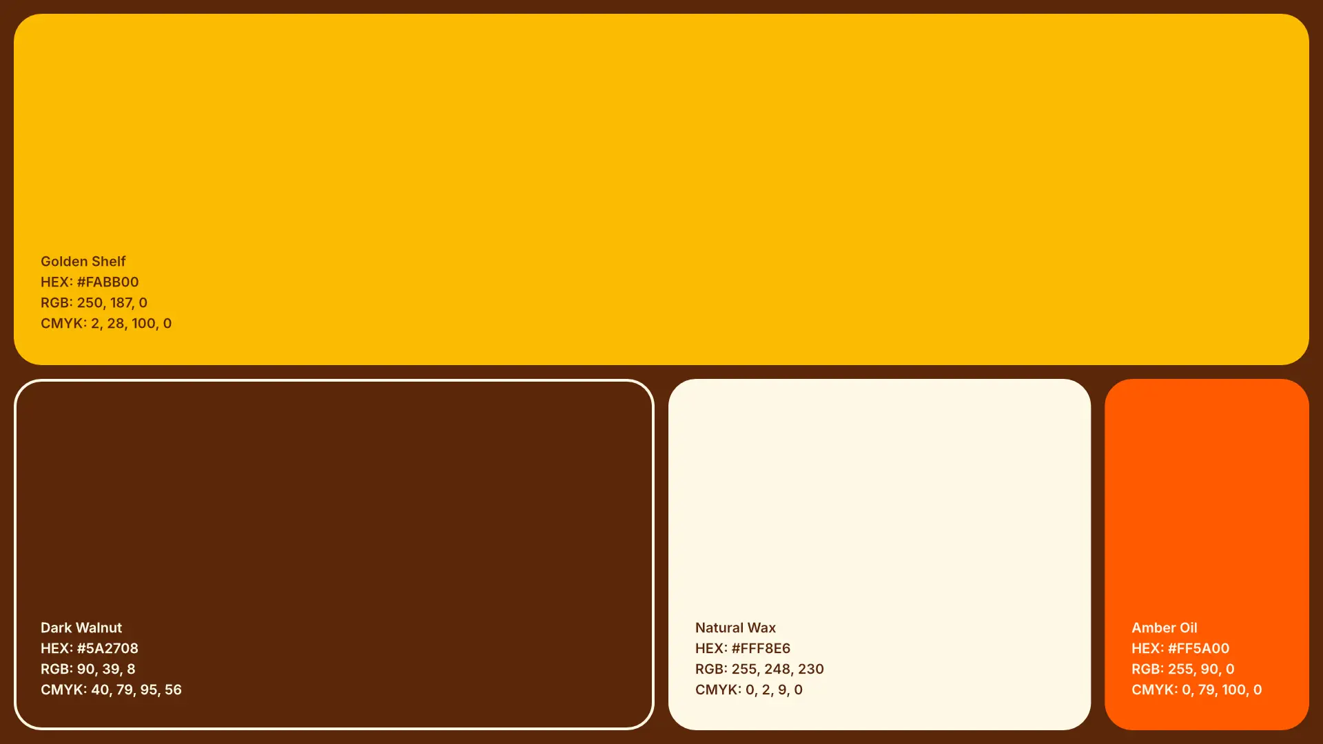Golden Bookhylle Color Palette