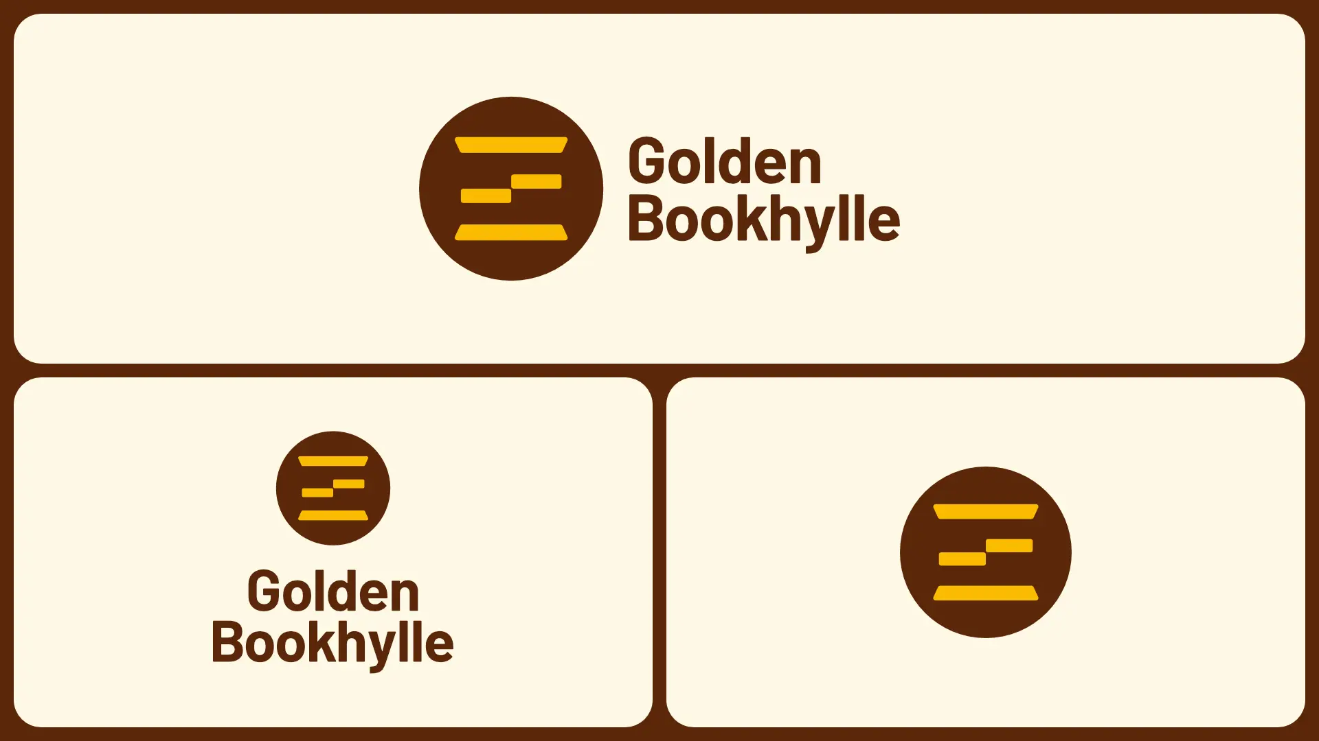 Golden Bookhylle Logo Suite