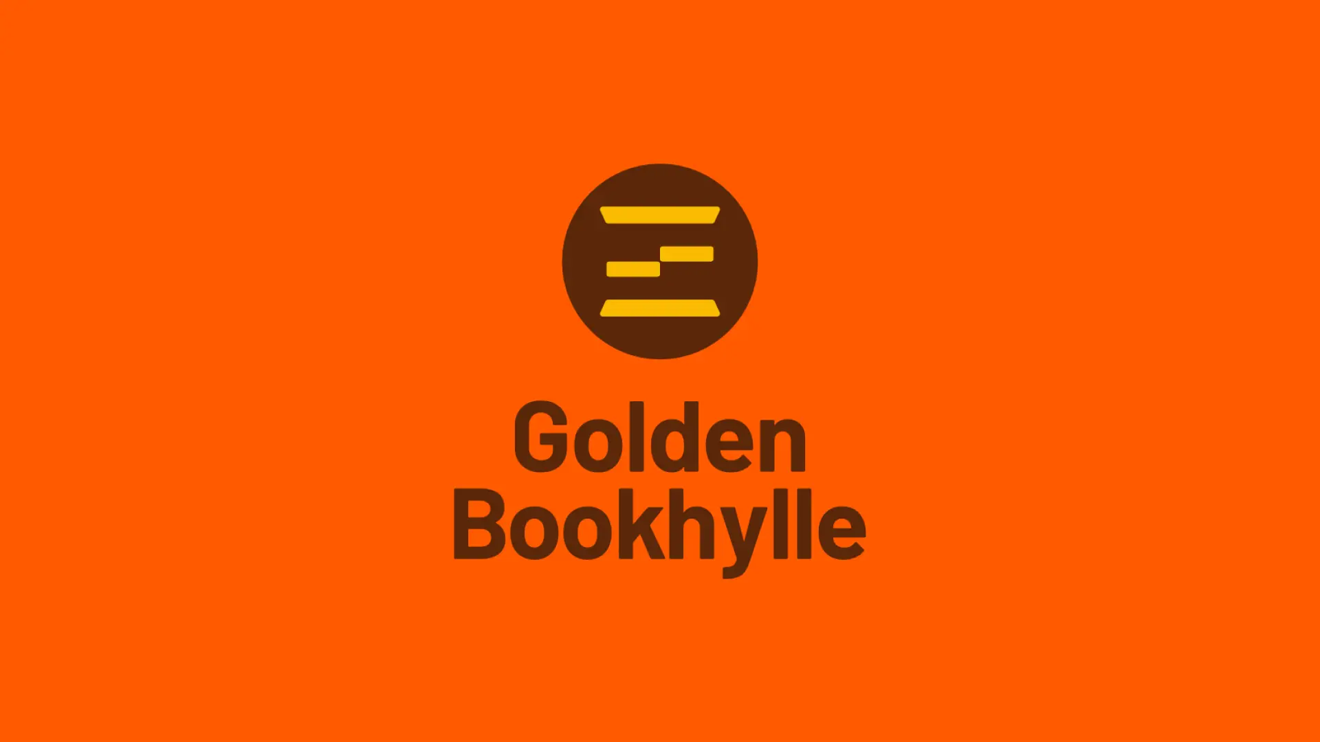 Golden Bookhylle Logo Vertical Stacked Presentation 4