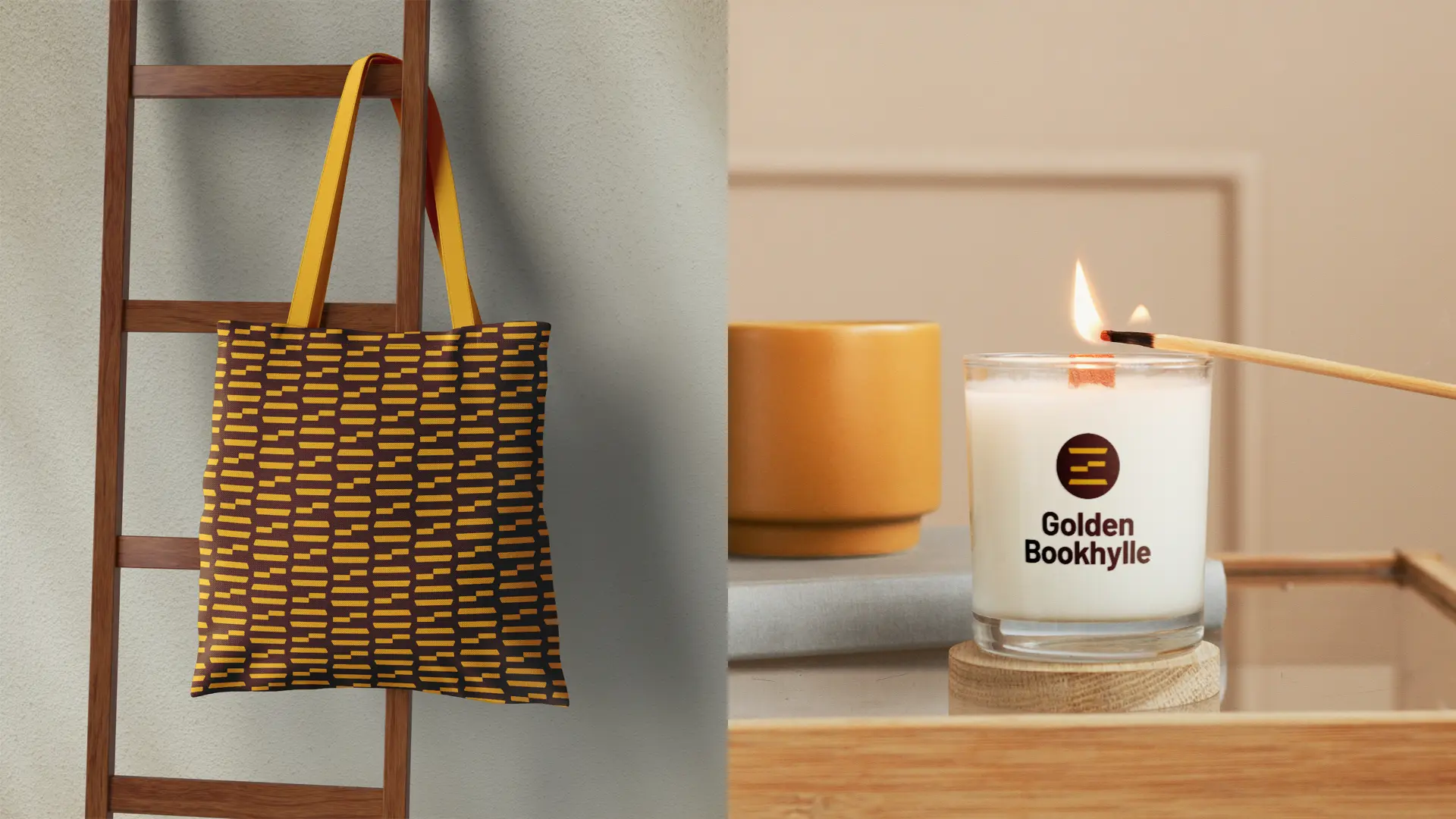 Golden Bookhylle Presentation 1