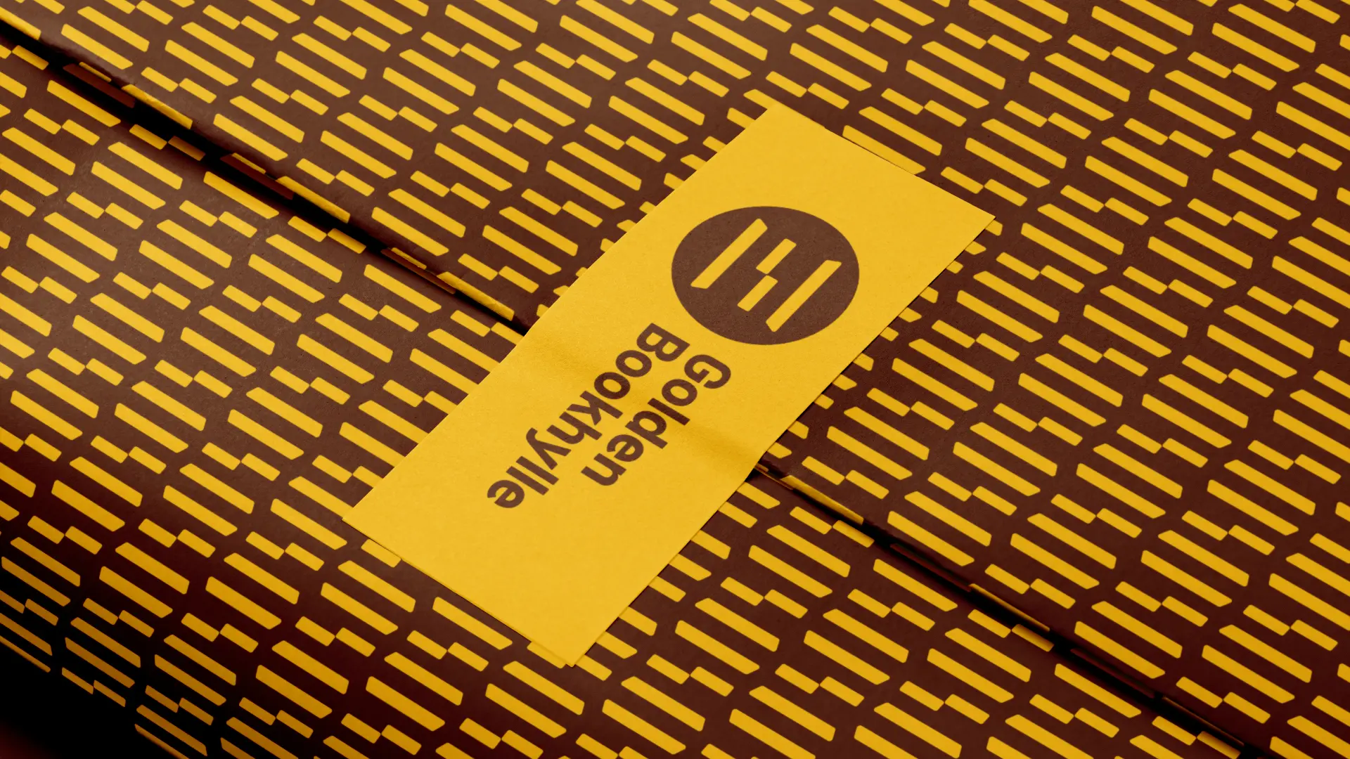 Golden Bookhylle Wrapping Paper