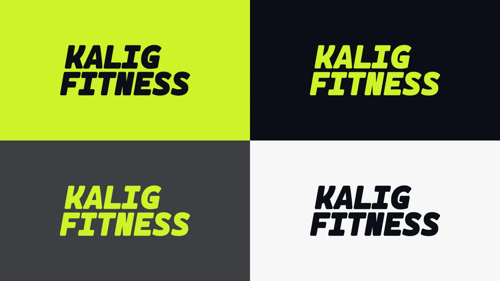Kalig Fitness Color Combinations
