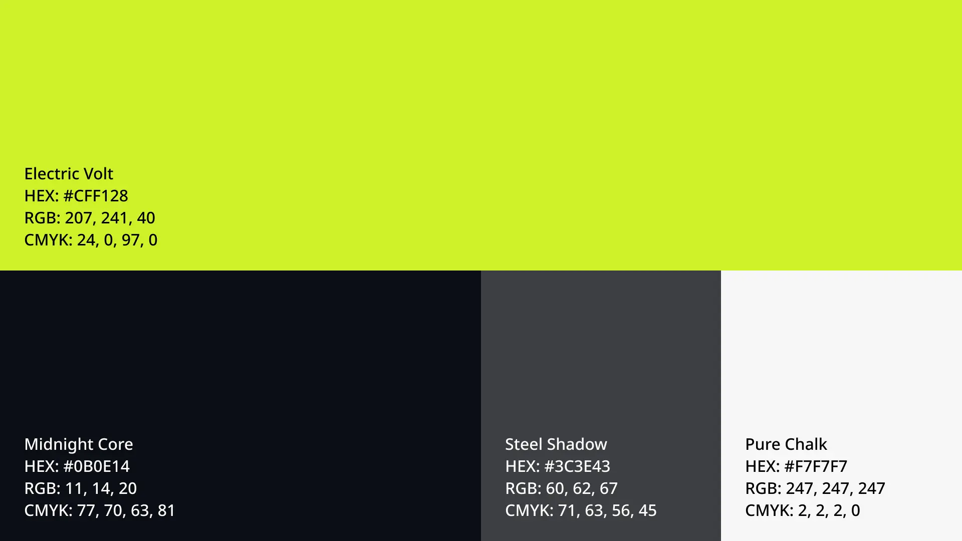 Kalig Fitness Color Palette