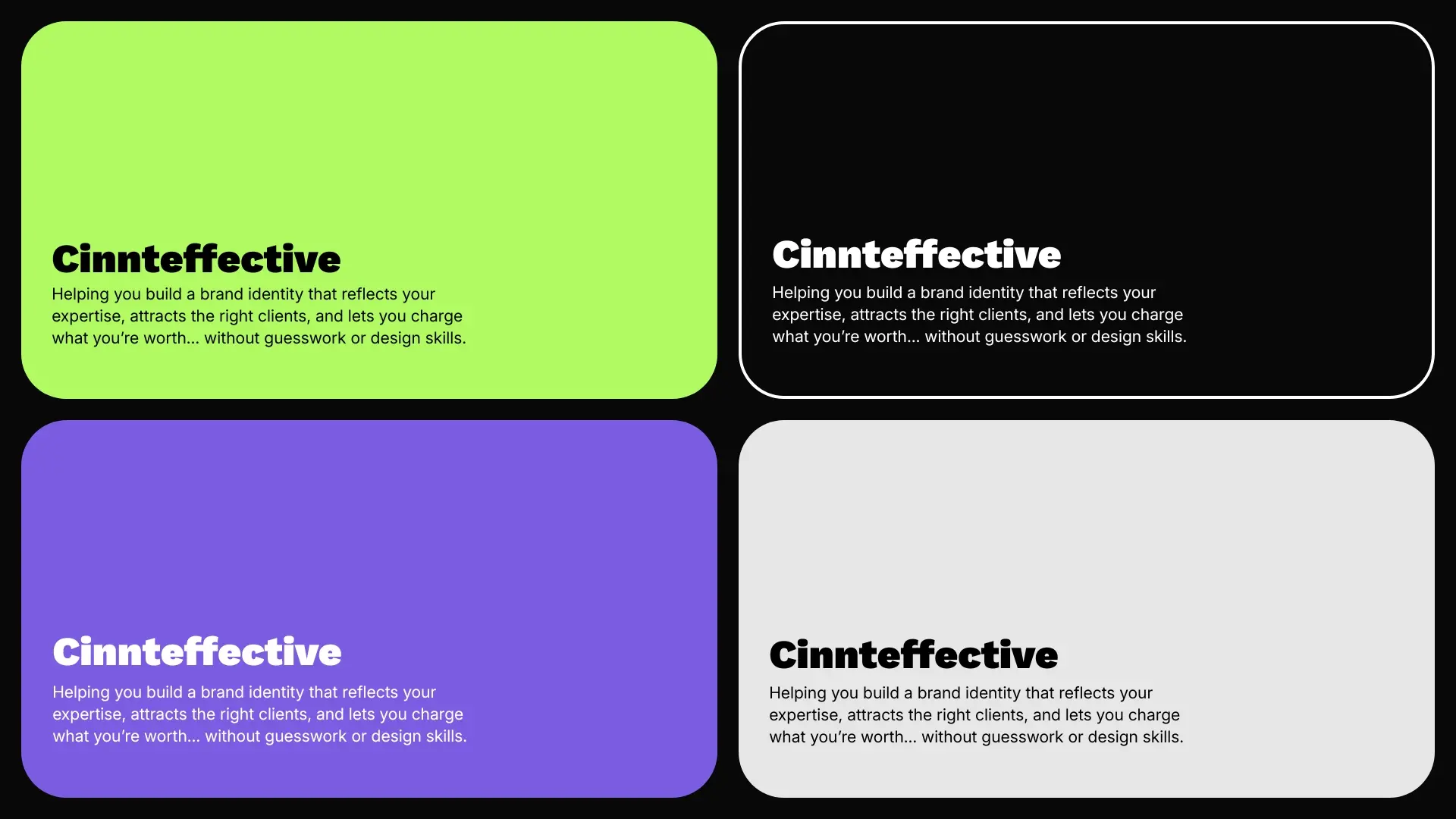 Cinnteffective Typography Color Combination V3