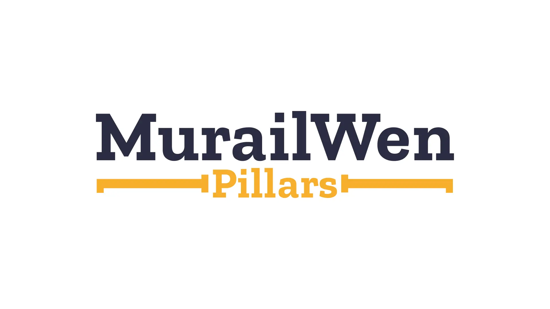 MurailWen Pillars Logo Wide Stacked Center Aligned Presentation 1