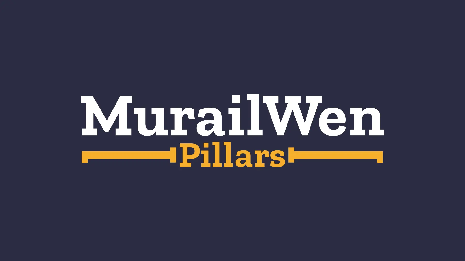 MurailWen Pillars Logo Wide Stacked Center Aligned Presentation 2