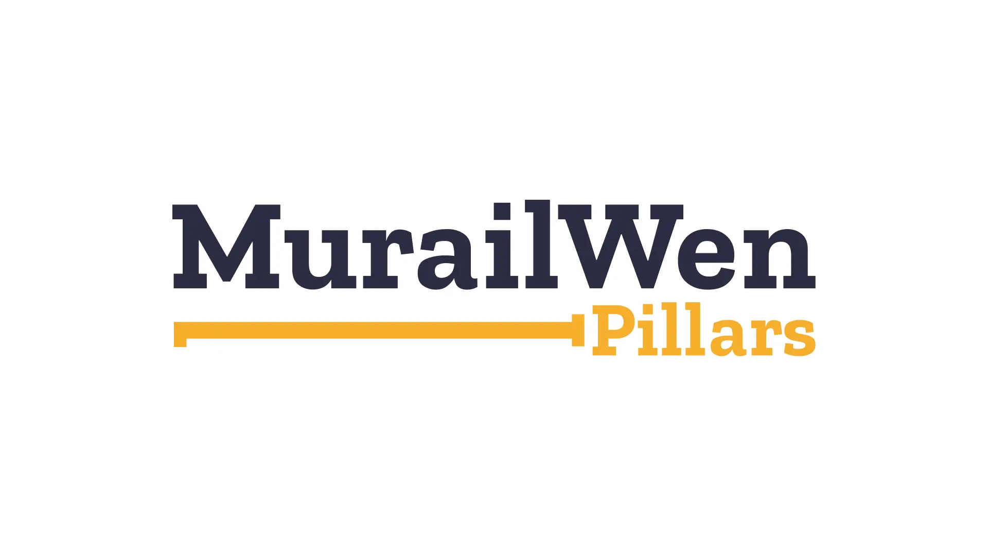 MurailWen Pillars Logo Wide Stacked Right Aligned Presentation 1