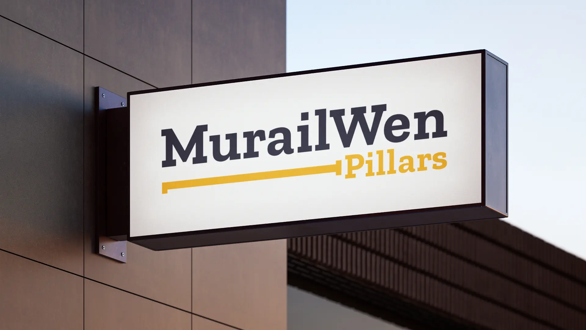 MurailWen Pillars Rectangular Outdoor Sign